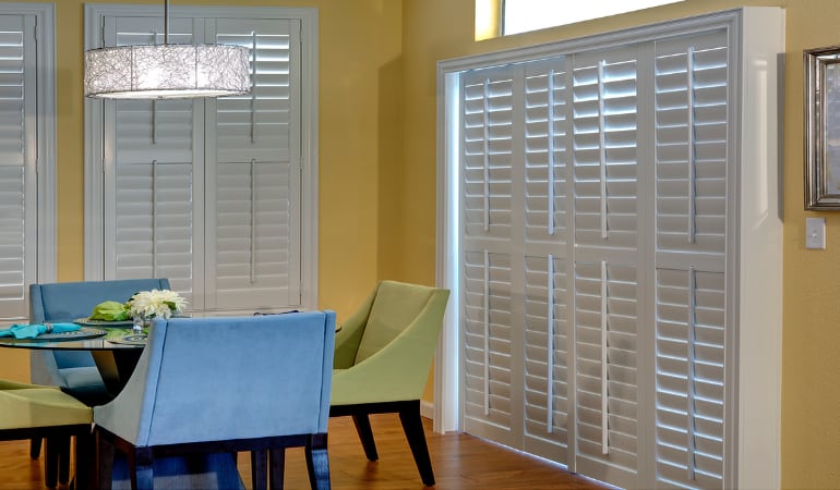 Patio Doors with Plantation Shutters in St. George